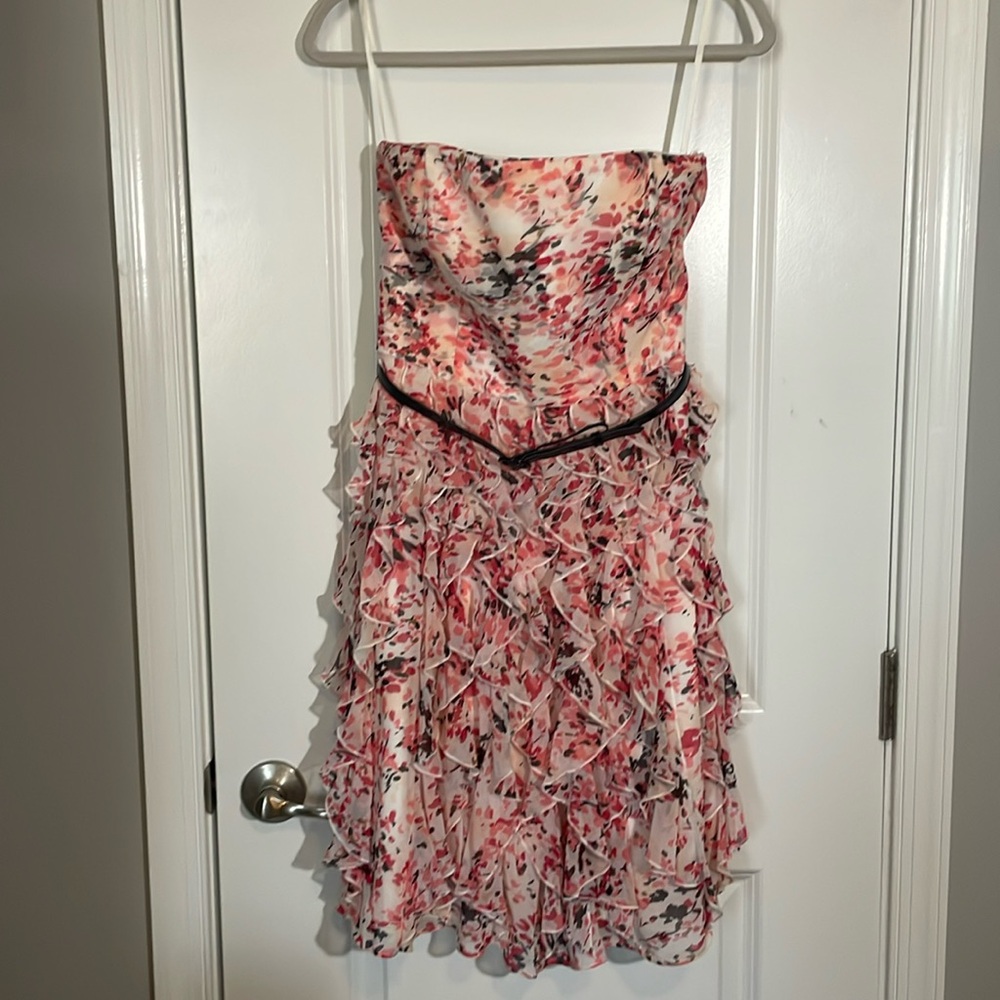 WHBM ruffle, strapless dress